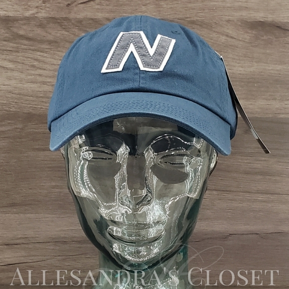 BUNDLE - 2 New Balance Hats Caps Snapback 6 Panel V990 Block N - Navy & Burgundy - Picture 8 of 13